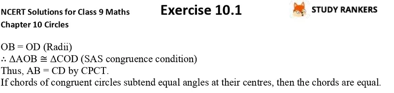 NCERT Solutions for Class 9 Maths Chapter 10 Circles Exercise 10.2 Part 2