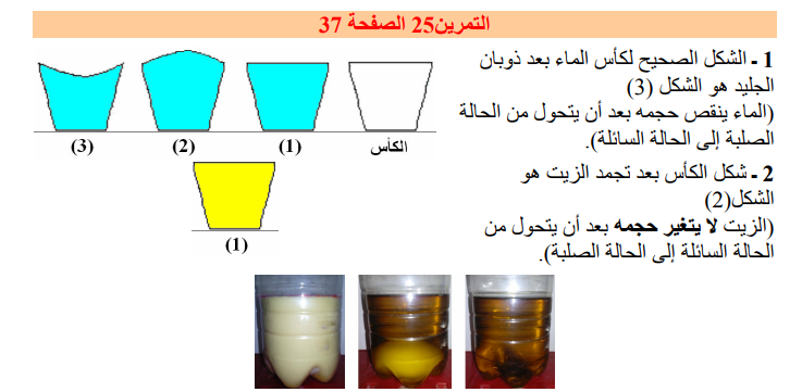 حل تمرين 25 صفحة 37 فيزياء للسنة الأولى متوسط الجيل الثاني