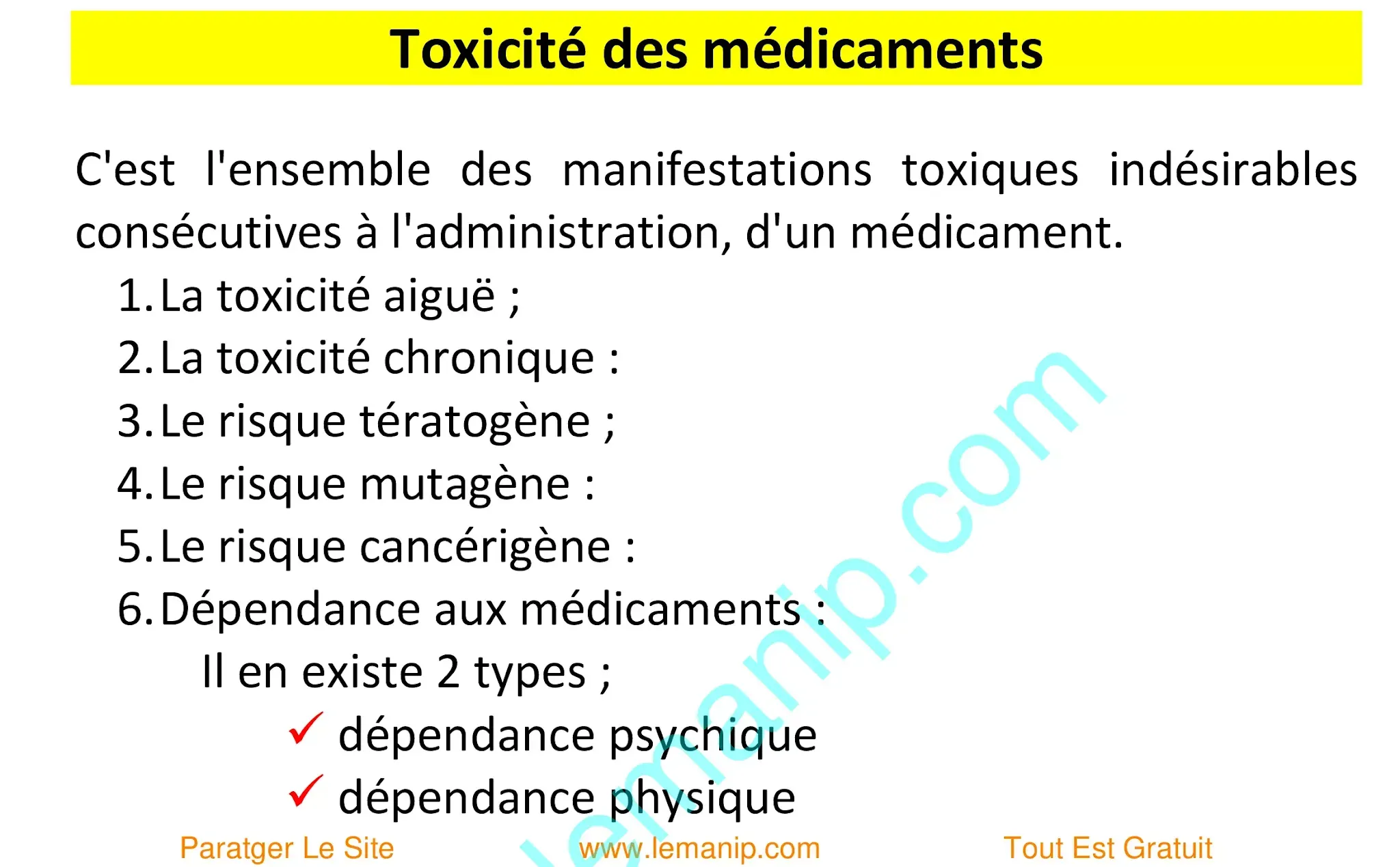 Toxicité des médicaments
