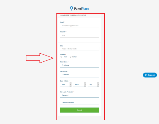 PanelPlace - Create an account step by step