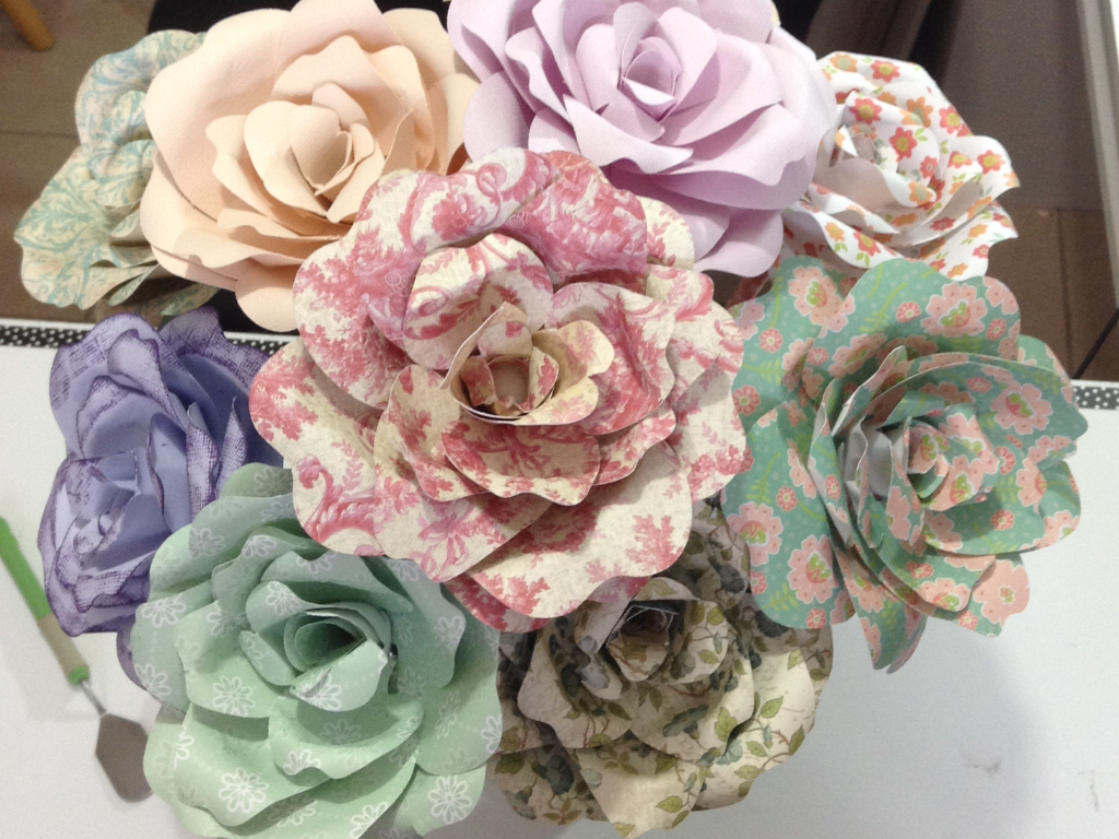 Giant Flowers cricut cart Stampin with Carol Read