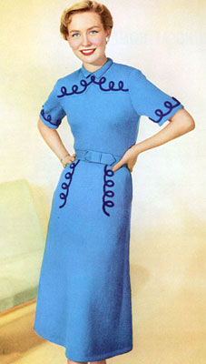The Vintage Pattern Files : Free 1950's Knitting Pattern - Around the Calendar Dress