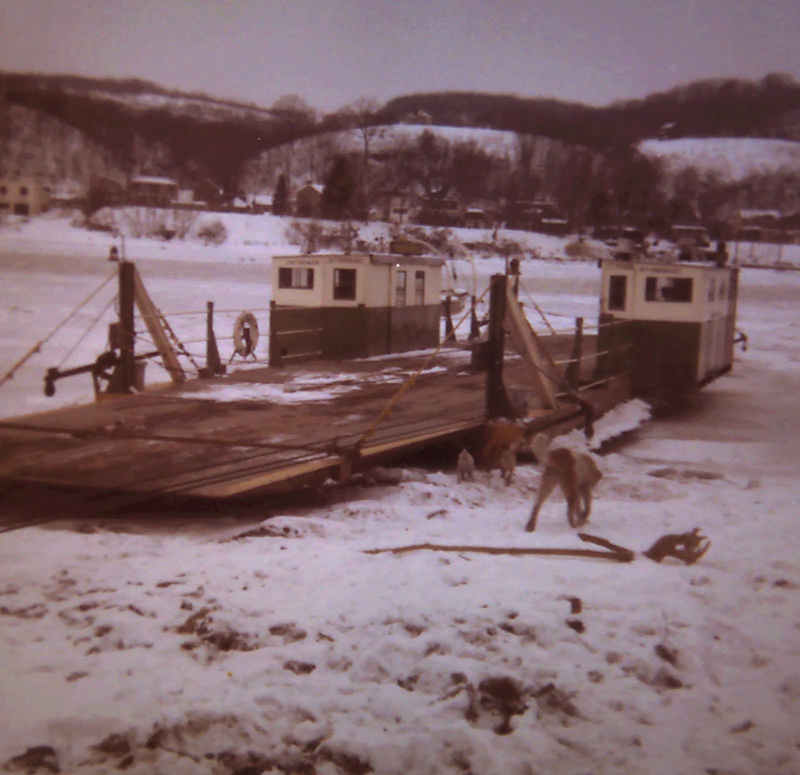 SWPA Rural Exploration Fredericktown Ferry. Cable operated Ferry Boat