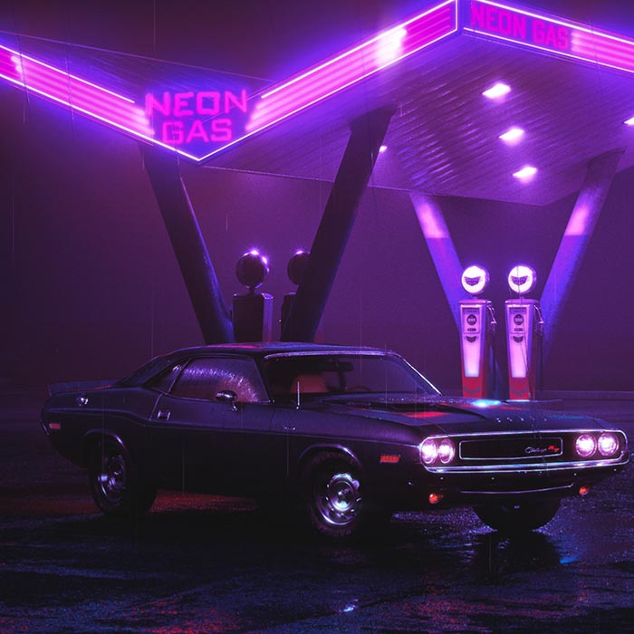 Neon Gas [1920 x 1080] Cursor Responsive + Music Wallpaper Engine