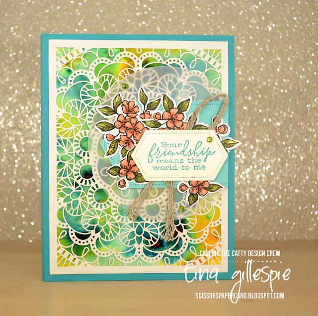 scissorspapercard, Stampin' Up!, CASEing The Catty, Bird Ballad Suite, Pigment Sprinkles