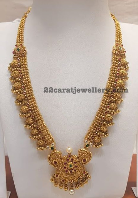 Antique Floral Mala in 22 Carat Gold - Jewellery Designs