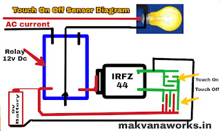 Electronics Project Using Relay Touch On Off Sensor