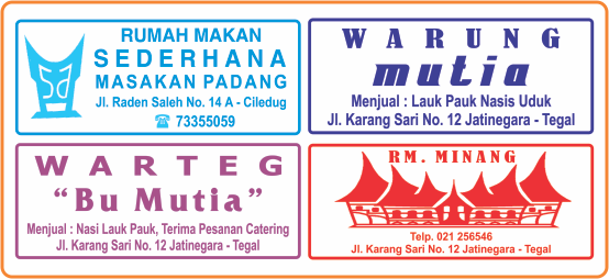 Contoh Stempel Rumah Makan Contoh Stempel Makanan Contoh Stempel
