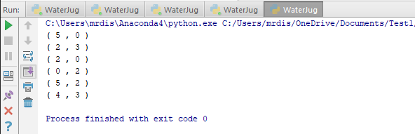 Water Jug Simple Python - PROGRAMMING