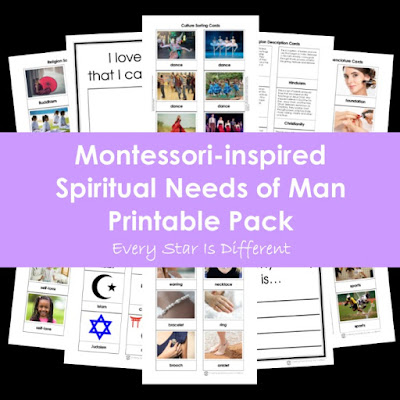 Montessori-inspired Spiritual Needs of Man Printable Pack