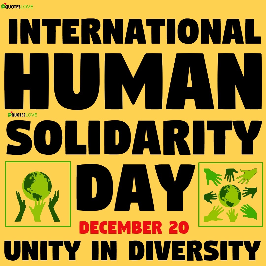 (Latest) International Human Solidarity Day 2019 Images, Poster