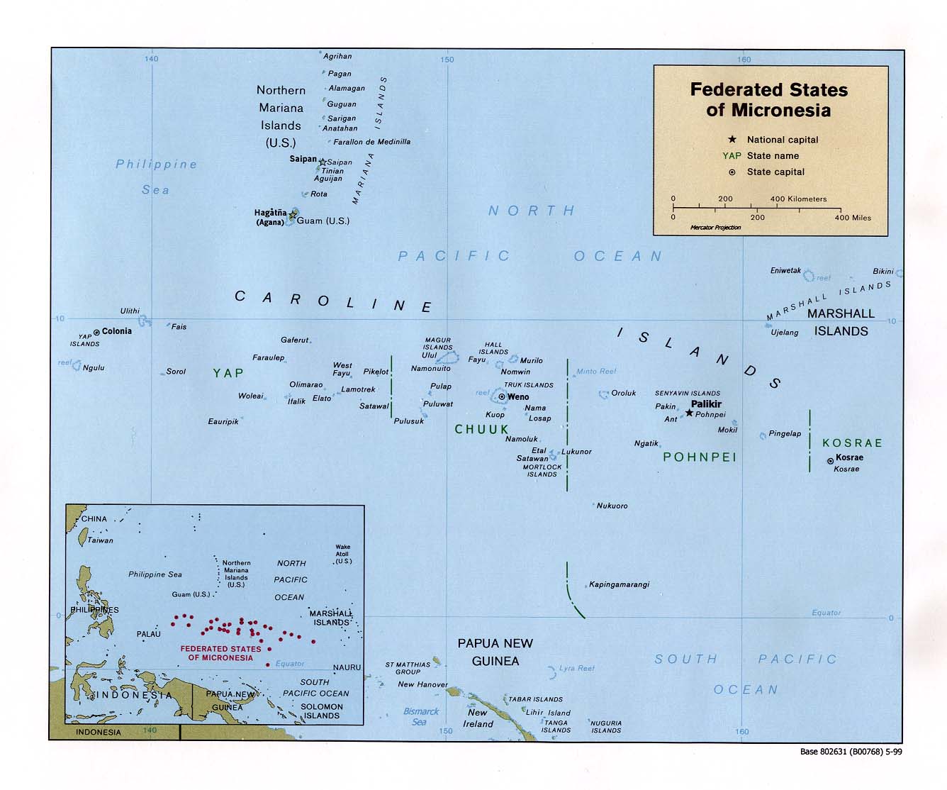 MICRONESIA - GEOGRAPHICAL MAPS OF MICRONESIA ~ Klima Naturali™