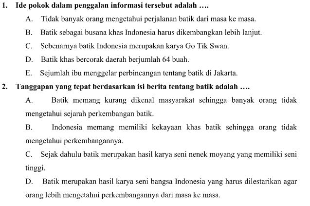 Download Contoh Soal UAS Semester 1 Sekolah Menengan Atas