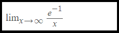 Discuss the limit of the following function when x→∞