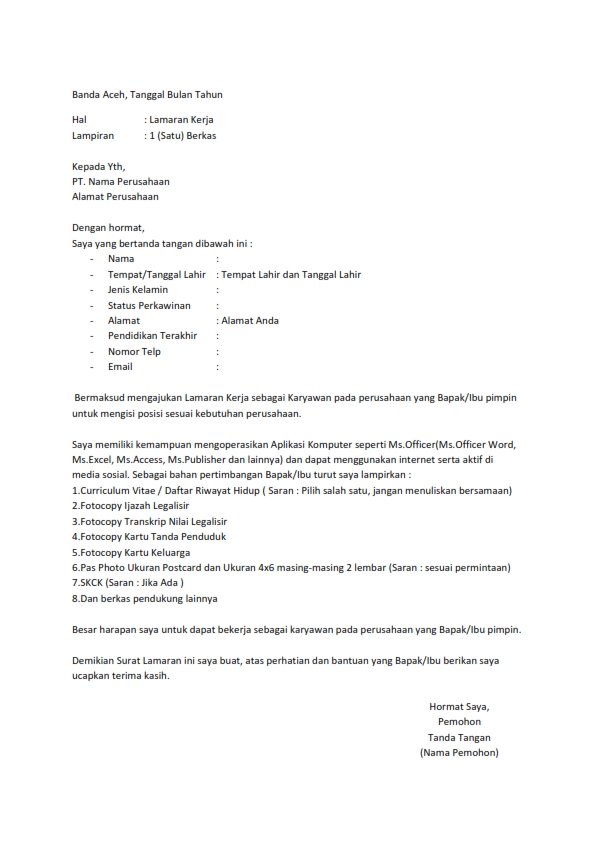 Contoh Surat Lamaran Pekerjaan Nama | contoh surat lamaran kerja tanpa mengetahui nama Contoh Surat Lamaran Pekerjaan Nama | contoh surat lamaran kerja tanpa mengetahui nama