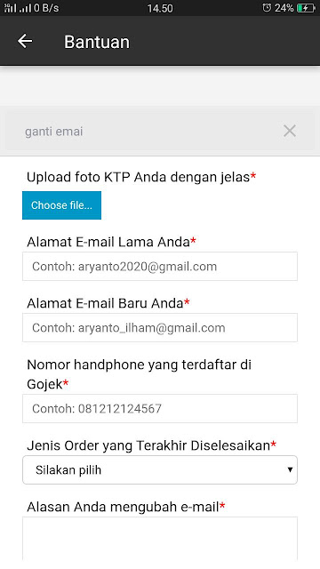 Cara Ganti Email Akun Driver Gojek Terbaru 2020 | Mudah ...
