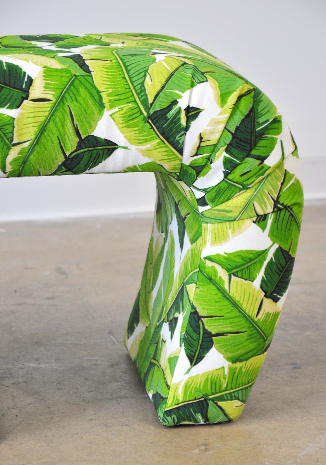 SELECT MODERN Pair of Steve Chase Banana Leaf Pattern Waterfall