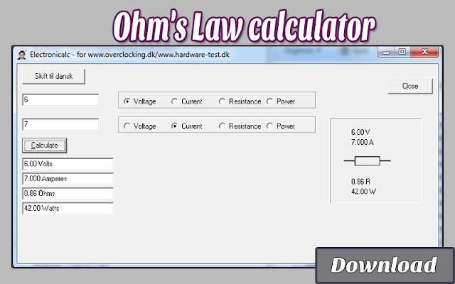 Download Kalkulator Menghitung Hukum Ohm | Kalkulator / Info & Softwares Elektronika 