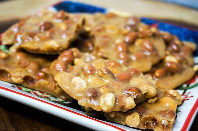 Microwave Buttery Peanut Brittle