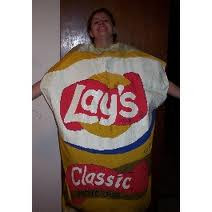 From The Mind Of A Mad Man Potato Chip Post Who Loved Chips So Much She Made This Costume And Quickly Regretted It You See Sent Entirely The Wrong Message