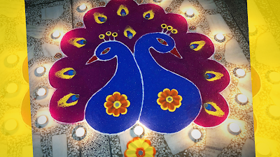 beautiful peacock rangoli for diwali, peacock rangoli designs, easy rangoli designs for diwali, best rangoli designs for diwali, latest rangoli designs, how to make rangoli