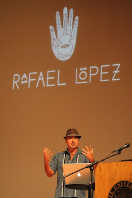 Rafael López at the Mazza Museum via www.happybirthdayauthor.com