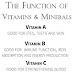 The Function of Vitamins and Minerals