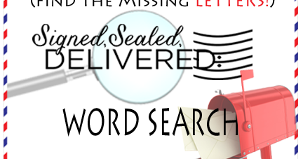 Its a Wonderful Movie - Your Guide to Family and Christmas Movies on TV: A  'Signed, Sealed, Delivered' Challenge - SEARCH FOR THE MISSING LETTERS!!!  #POstables
