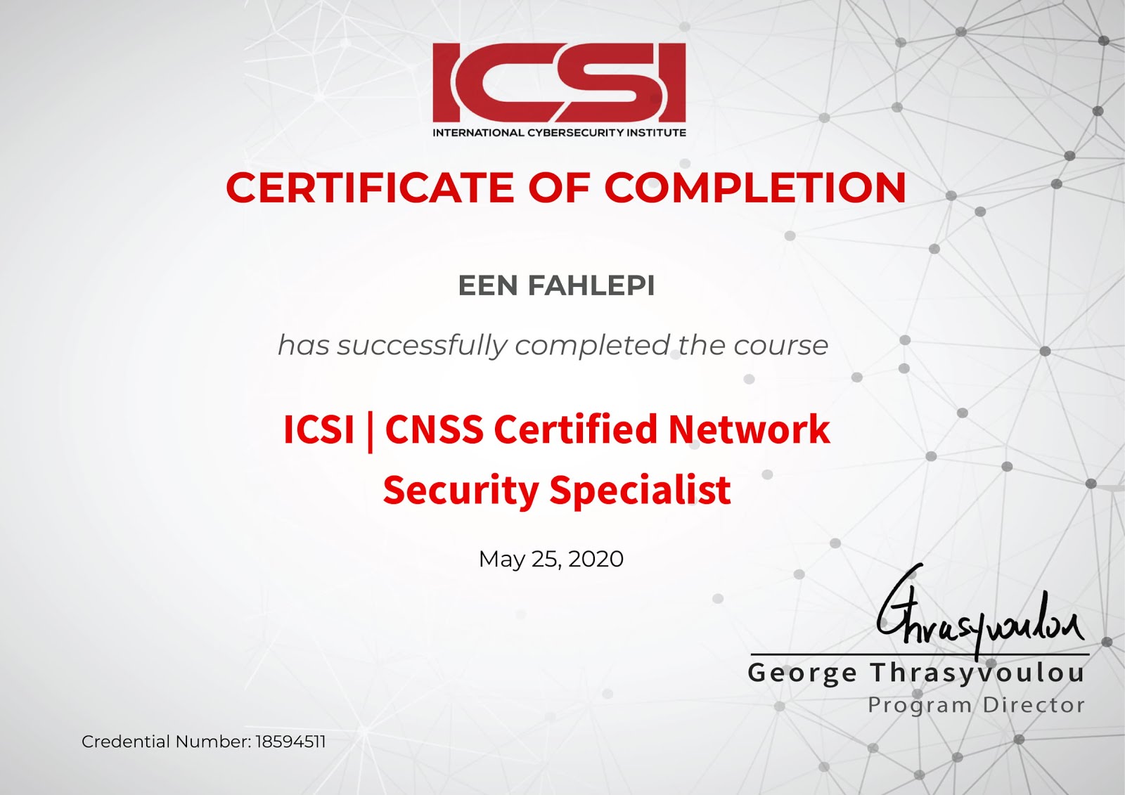 ICSI | CNSS Certified Network Security Specialist