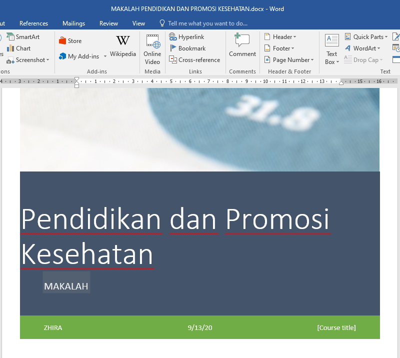 Makalah Promosi Kesehatan Format Word Doc Semua Surat