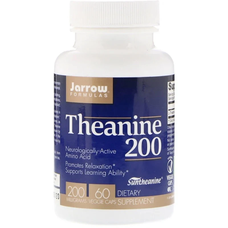 Jarrow Formulas, Теанин 200, 200 мг, 60 вегетарианских капсул