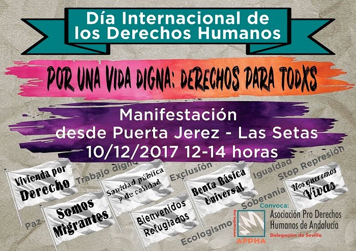 Día Internacional de los Derechos Humanos. POR UNA VIDA DIGNA:DERECHOS PARA TODXS.