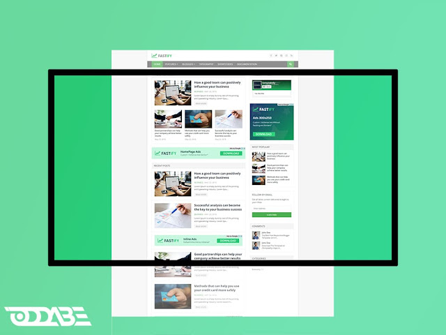 قالب Fastify - قالب سيو سريع ومتجاوب oddabe - fastify blogger template