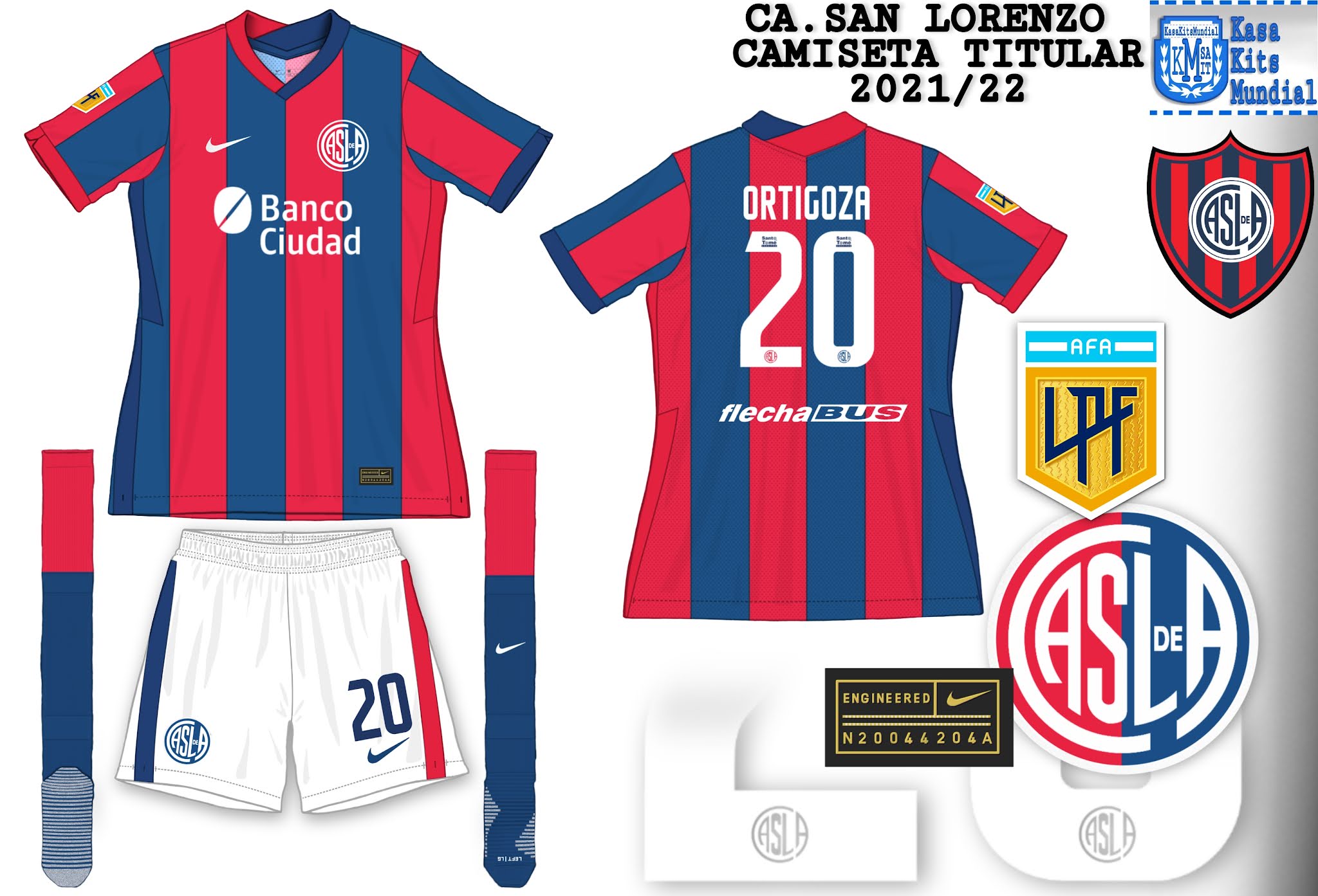 CasaKits Mundial Camisetas de CA.San Lorenzo de Almagro 2021/22 CasaKits Mundial Camisetas de CA.San Lorenzo de Almagro 2021/22