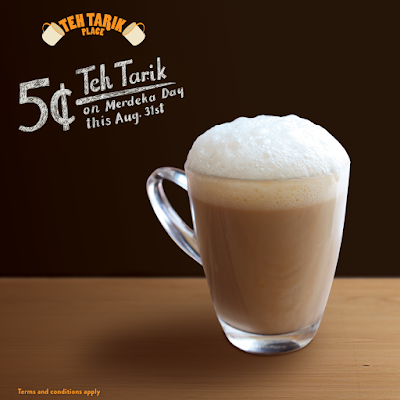 5 Cents Teh Tarik Place Merdeka Day Discount Promo