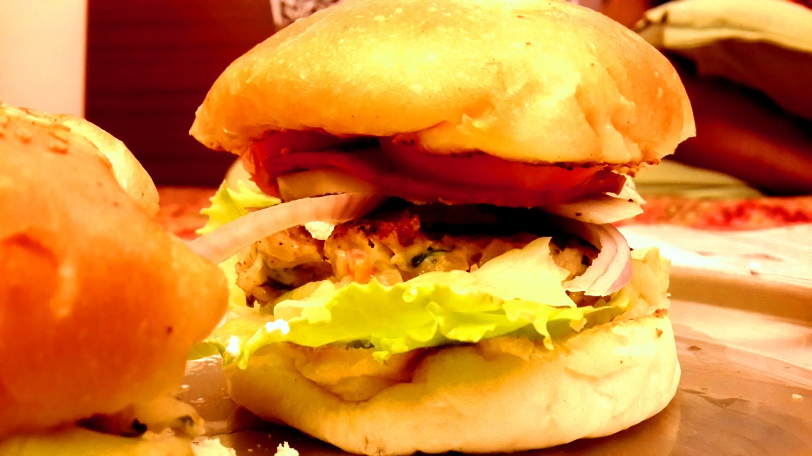 Monday Food Blues? Try Our Juicy Chicken & Salami Burgers!