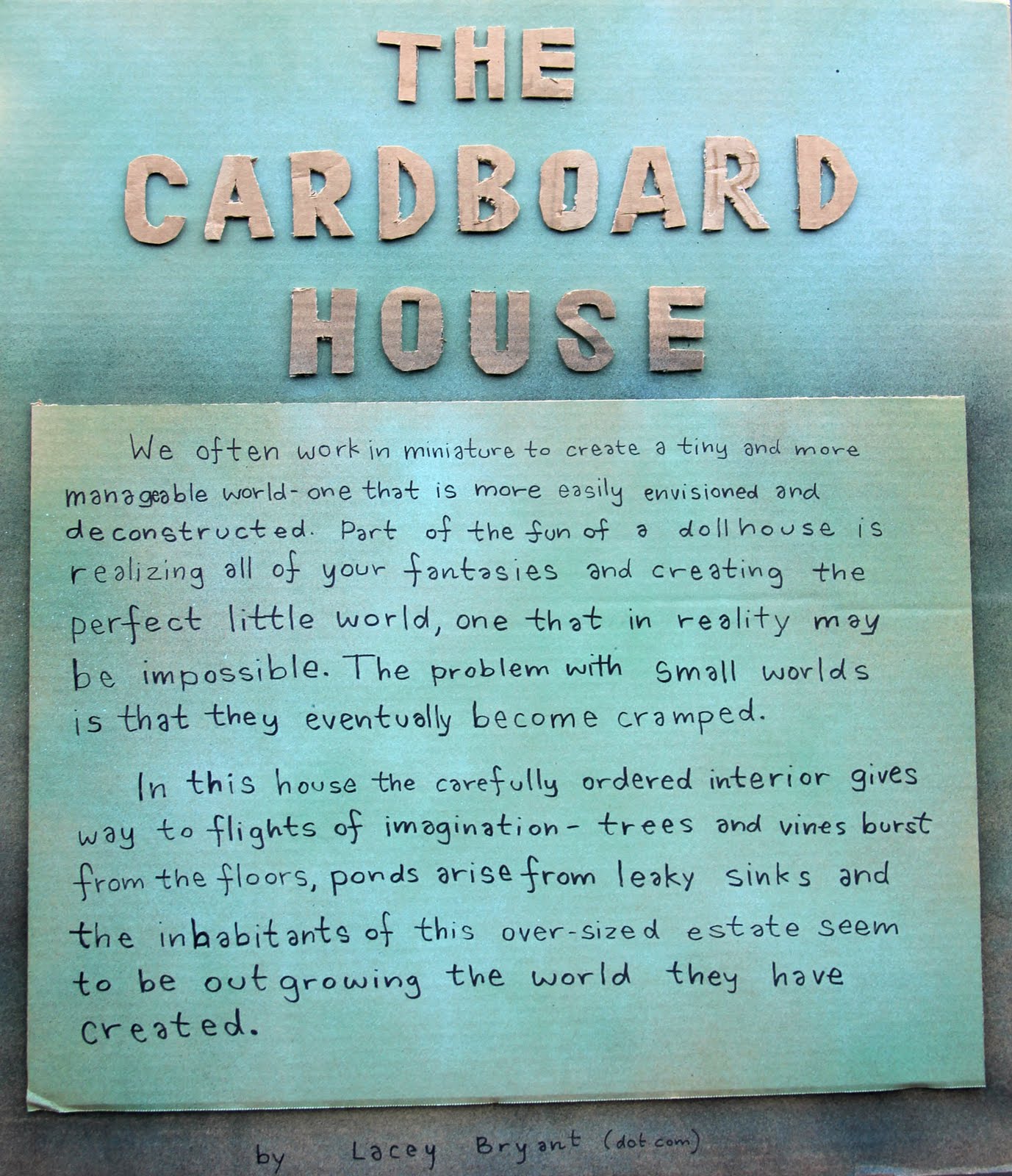 AVCR8TEUR'S PHOTO BLOG: Cardboard House