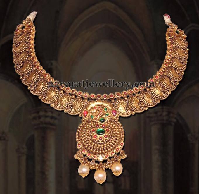 Traditional Mango Necklace Jewellery Designs