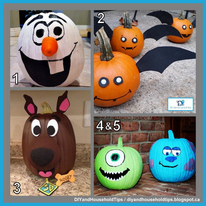 DIY And Household Tips: 5 No Carve And Painted Pumpkin Ideas For Kids
