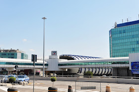 The entrance to Fiumicino Airport today