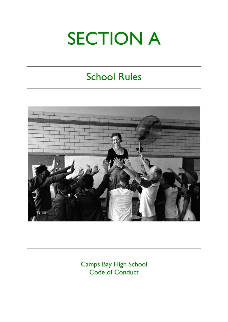 Camps Bay High School CBHS New Code of Conduct is Published 03 Jun '16