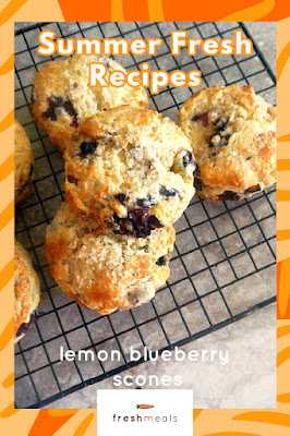 Lemon Blueberry Scones: Warm from the oven, these scones are tender and flaky.  One bite and a blueberry bursts into your mouth and you taste pure sunshine from the lemons.    Now that's a scone! - Slice of Southern