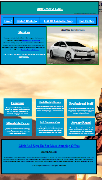 Case Study | HTML, CSS Complete Code | How To Create Rent A Car Website.