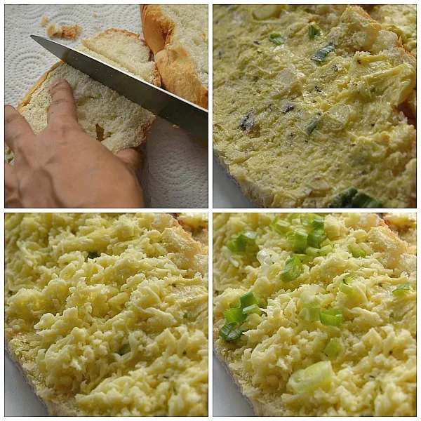 Step by Step Pictures of how to make Cheese Garlic Bread