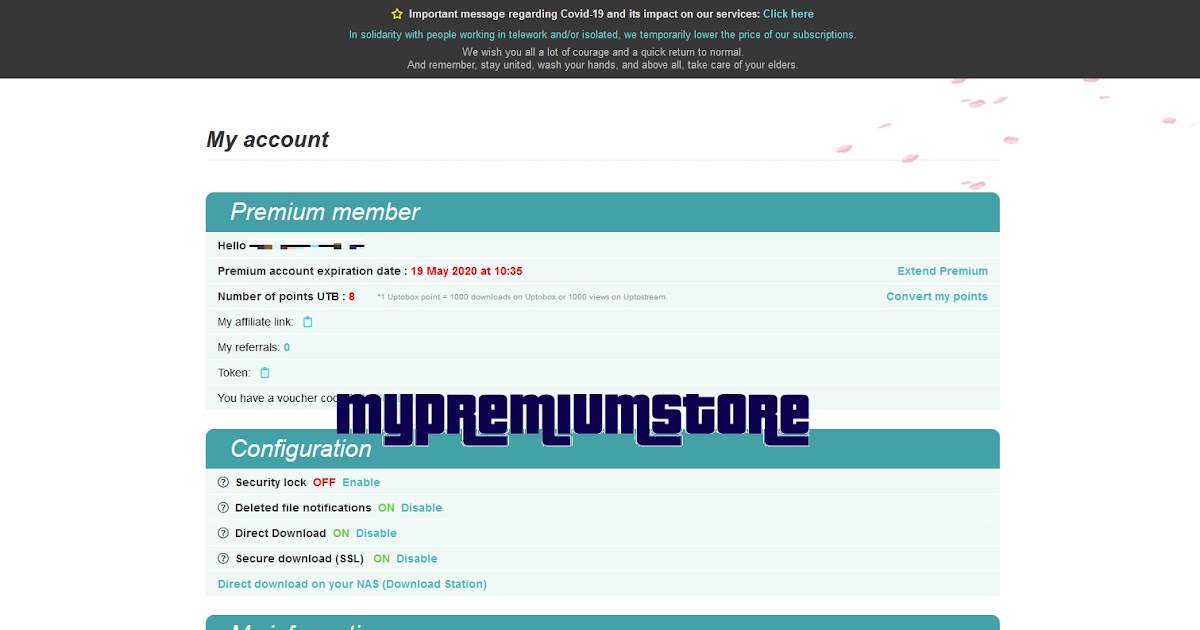 UPTOBOX Premium Account Expiration Date 19 May 2020