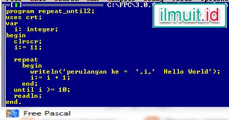 Perulangan Repeat Until Dalam Pascal Ilmuit Id