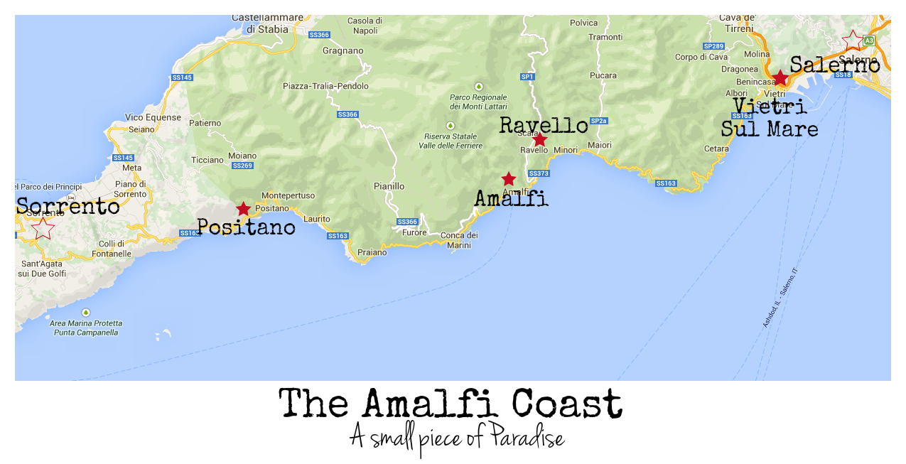 Where Is The Amalfi Coast On The - AmalfiCoastMap