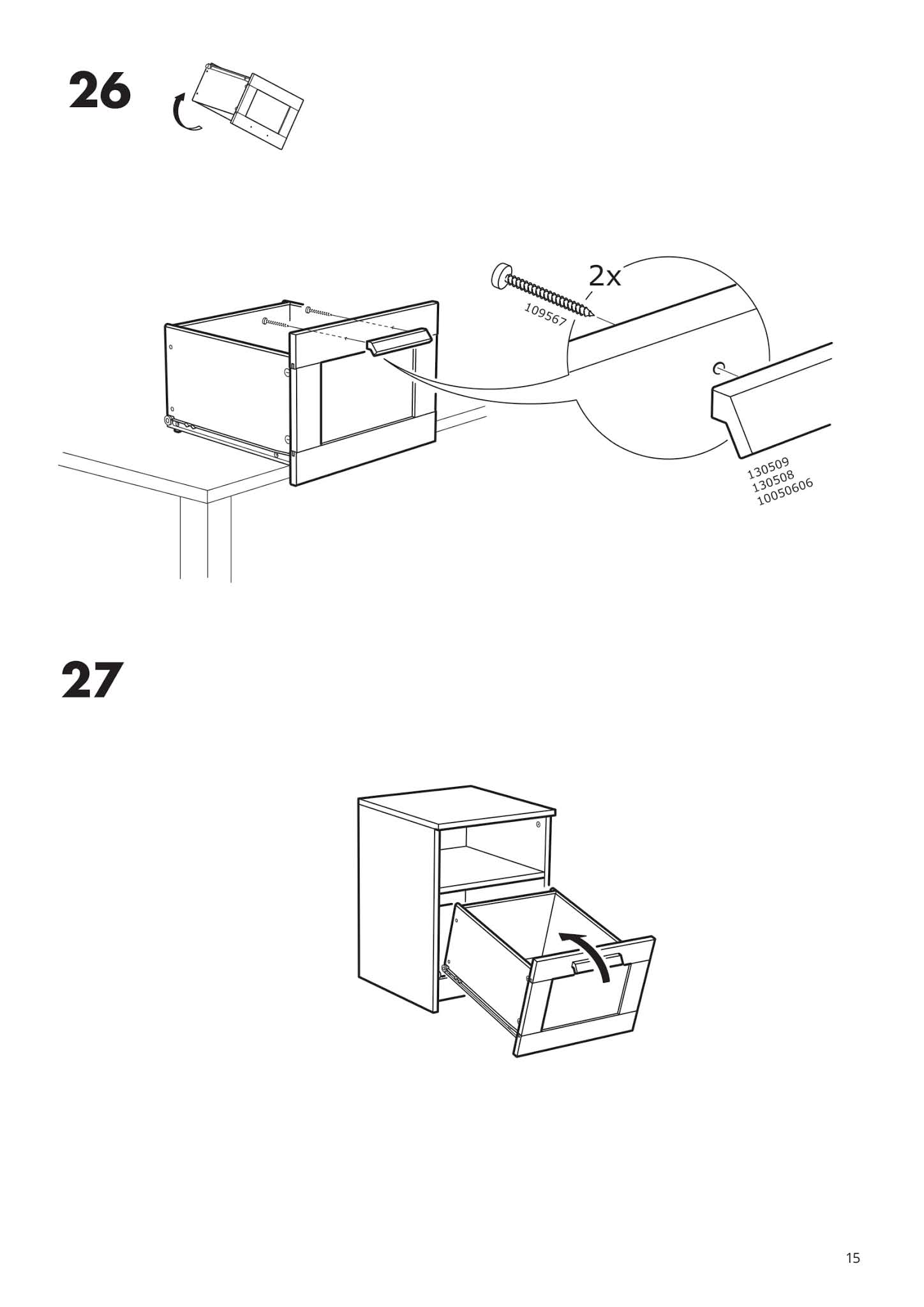 IKEA BRIMNES bedside table assembly guide