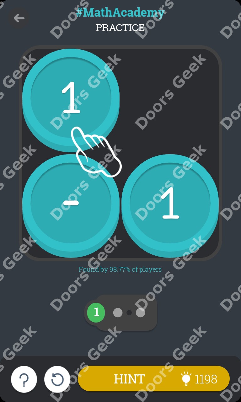 Math Academy "Practice" Solution/Answers Doors Geek