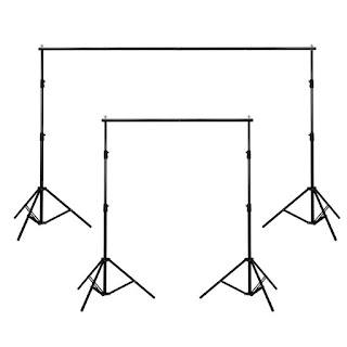The 10-foot Adjustable Background Support Stand Photo Crossbar comes with backdrop clamps. The 4-piece crossbar's height is adjustable and useful for beginner photographers or at events such as weddings or other parties. The backdrop can also be used to set in a studio and take portraits of people, creating an appropriate background. With good lighting, your pictures can come out looking professional and high-quality. The background crossbar is portable and can be set up in just minutes.